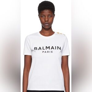 Balmain White T-Shirt for Women